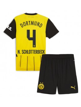 Borussia Dortmund Nico Schlotterbeck #4 Dječji Domaci Dres kompleti 2024-25 Kratak Rukavima (+ kratke hlače)